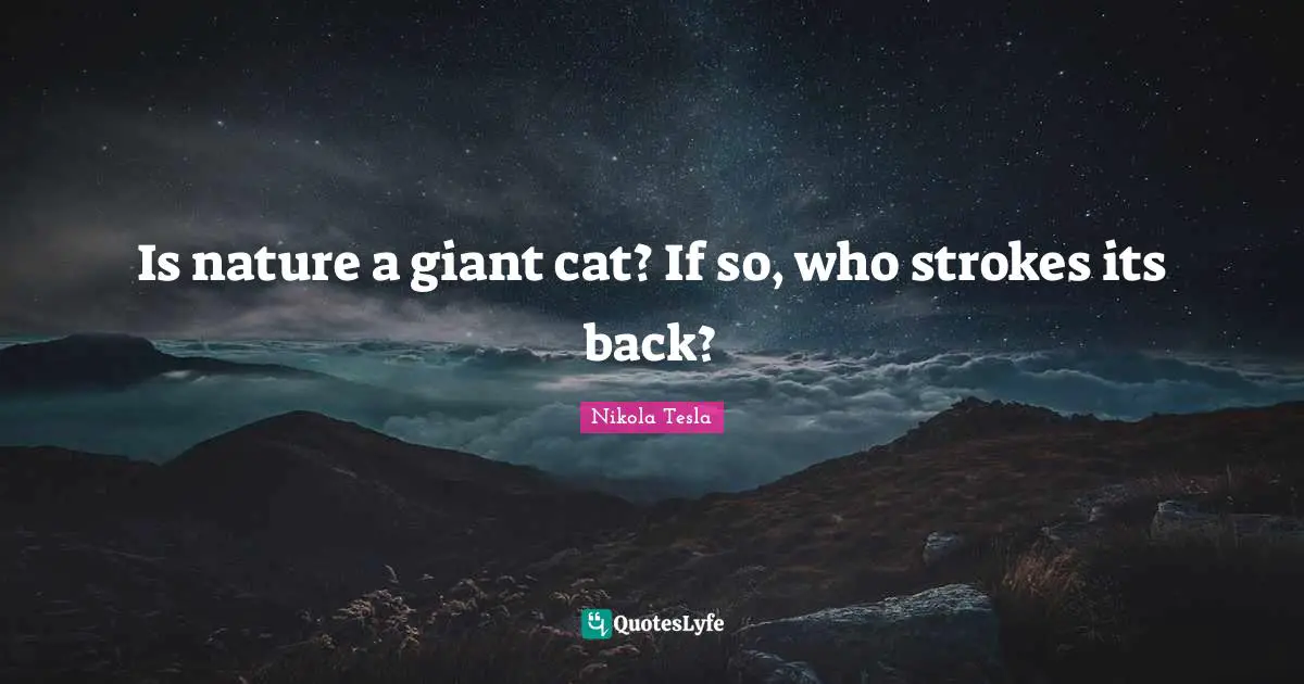 Giants Quotes: "Is nature a giant cat? If so, who strokes its back?"