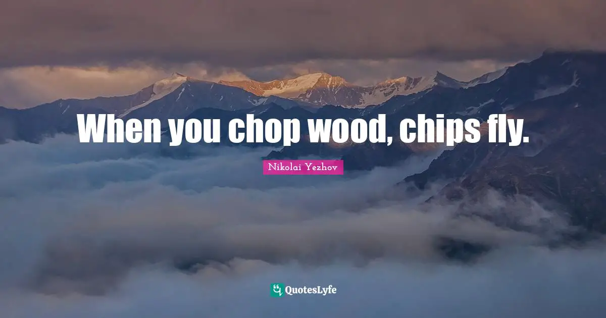 Chips Quotes: "When you chop wood, chips fly."