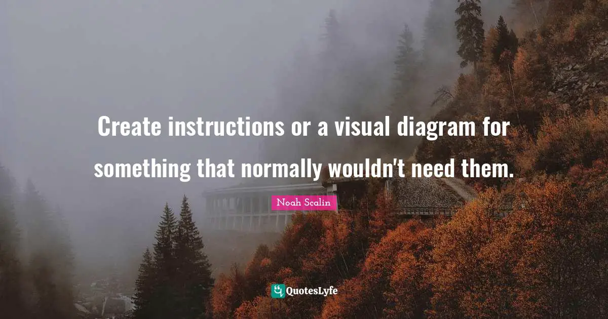 Create instructions or a visual diagram for something that normally wouldn't need them.