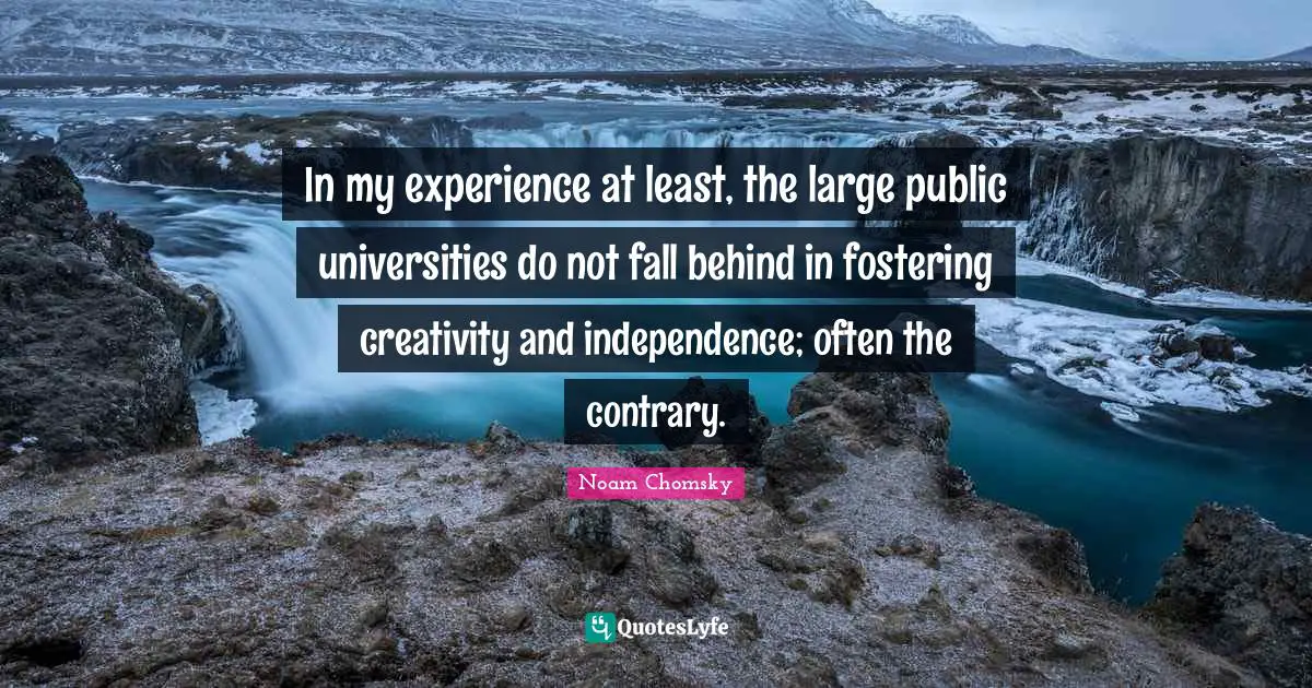 In my experience at least, the large public universities do not fall behind in fostering creativity and independence; often the contrary.