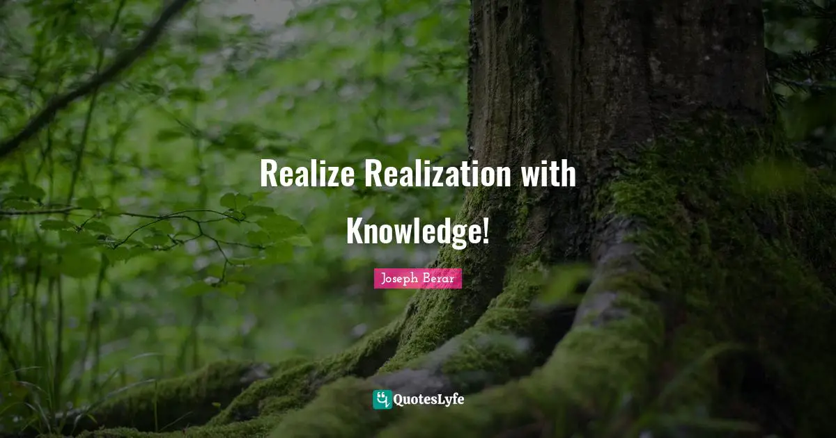 Realize Realization with Knowledge!