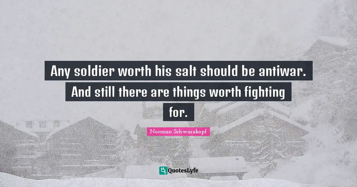 Any soldier worth his salt should be antiwar. And still there are things worth fighting for.