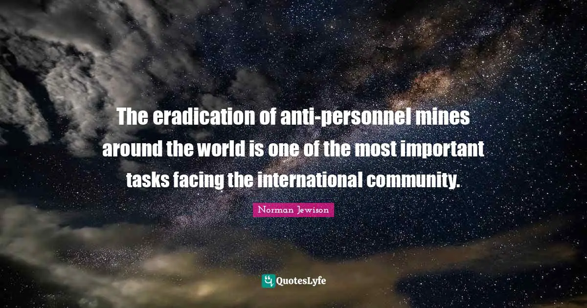 The eradication of anti-personnel mines around the world is one of the most important tasks facing the international community.