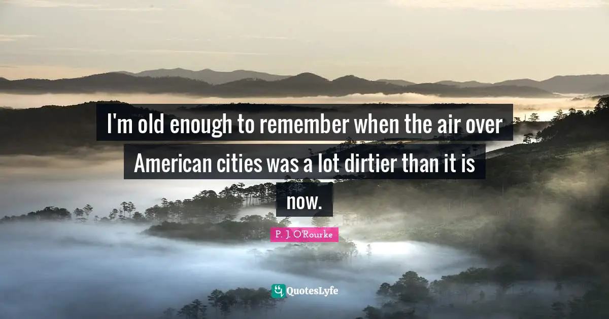 I'm old enough to remember when the air over American cities was a lot dirtier than it is now.