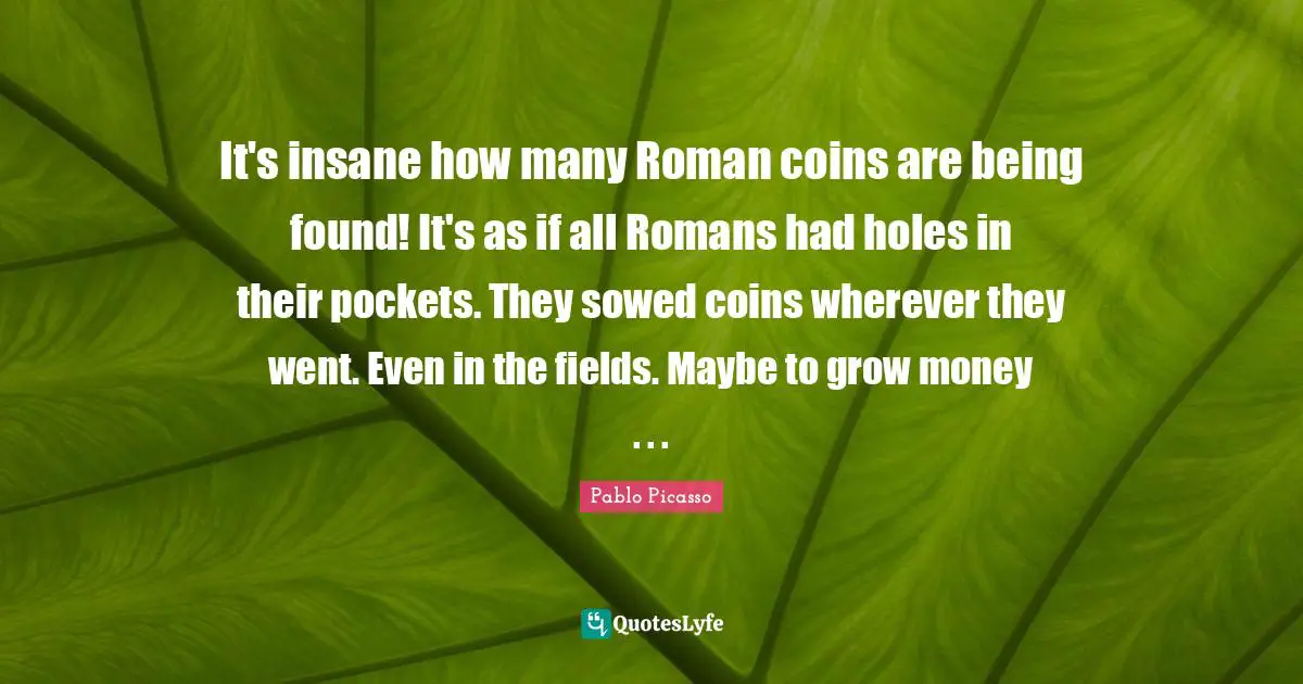 It's insane how many Roman coins are being found! It's as if all Romans had holes in their pockets. They sowed coins wherever they went. Even in the fields. Maybe to grow money . . .