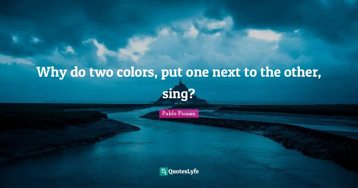 Why do two colors, put one next to the other, sing?