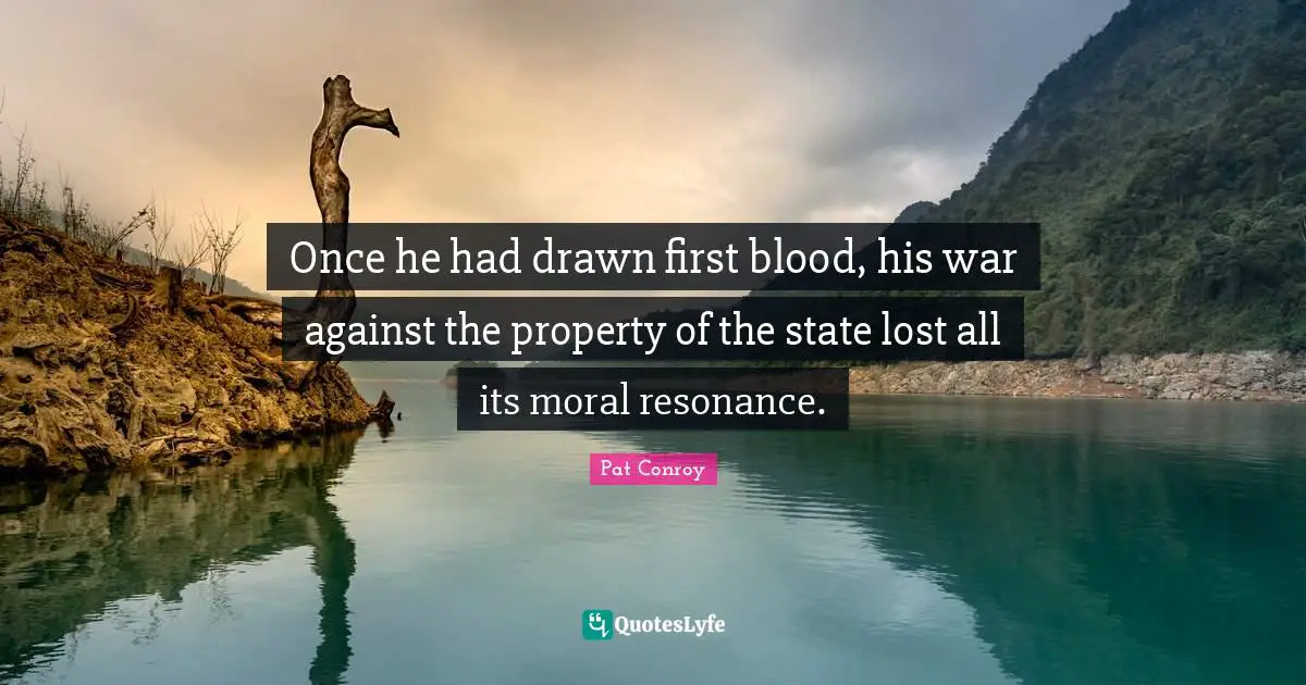 Once he had drawn first blood, his war against the property of the state lost all its moral resonance.