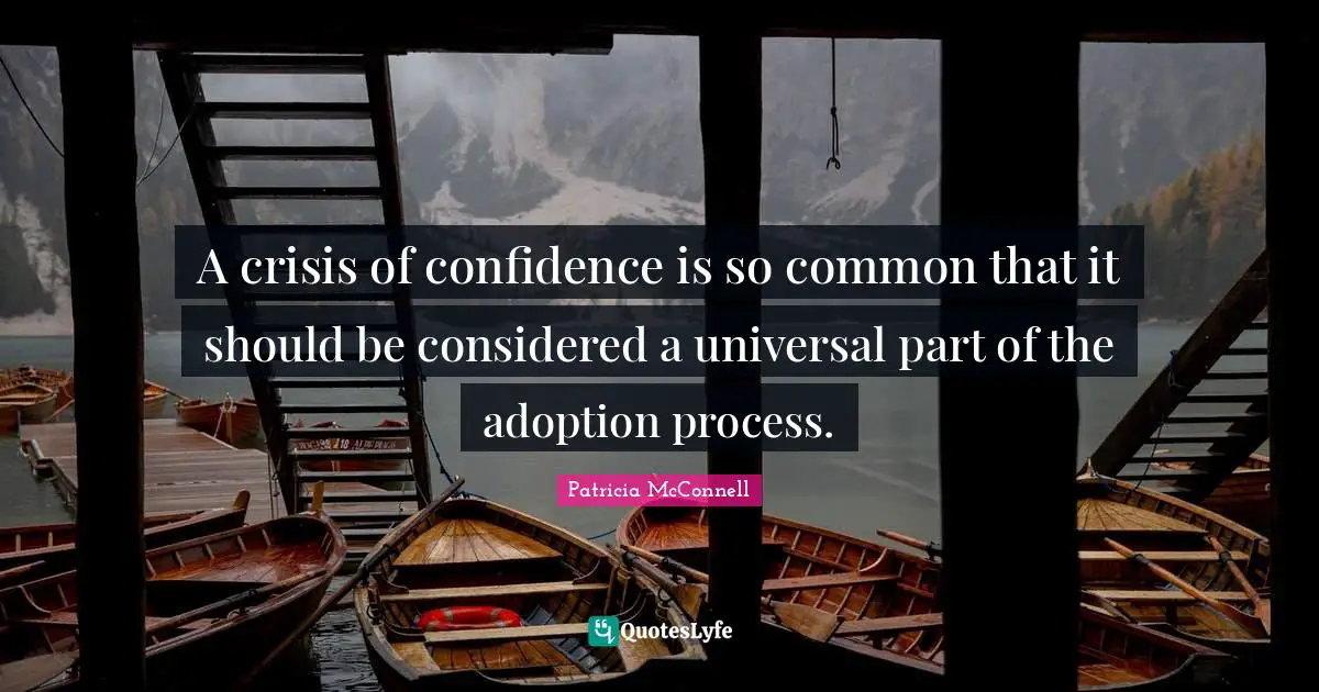 A crisis of confidence is so common that it should be considered a universal part of the adoption process.