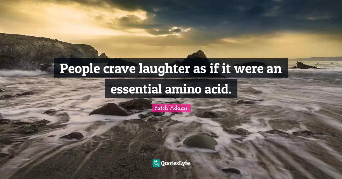 People crave laughter as if it were an essential amino acid.