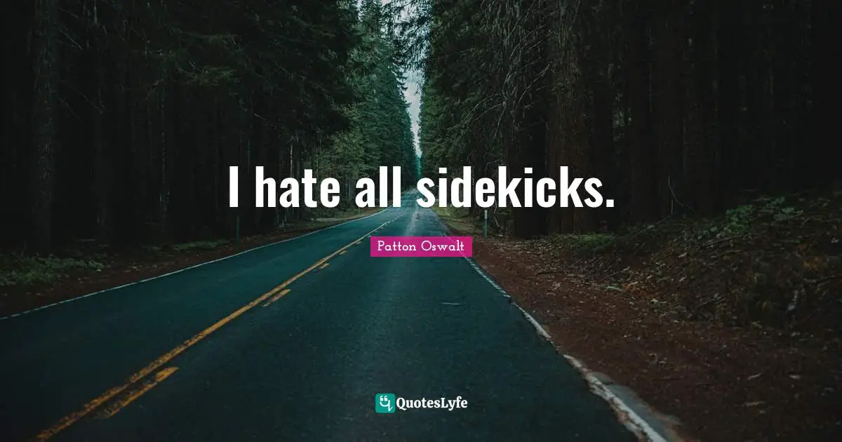 I hate all sidekicks.