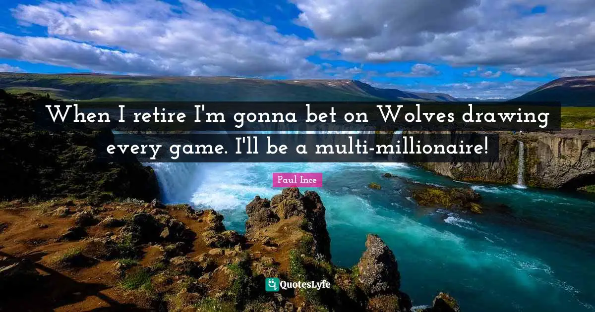 When I retire I'm gonna bet on Wolves drawing every game. I'll be a multi-millionaire!