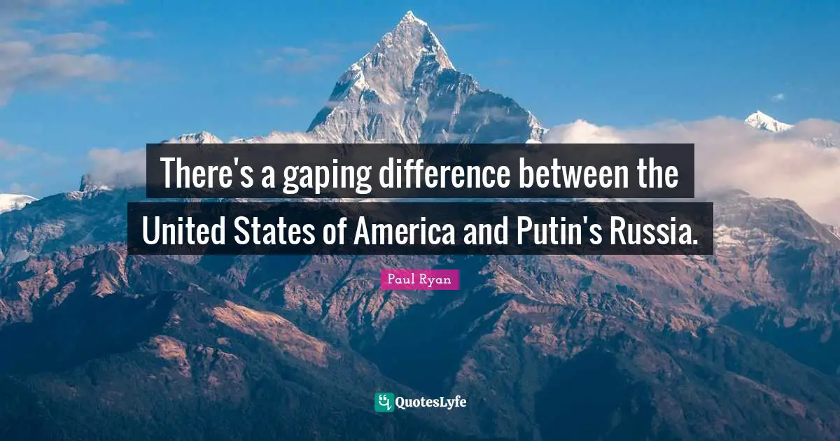 There's a gaping difference between the United States of America and Putin's Russia.