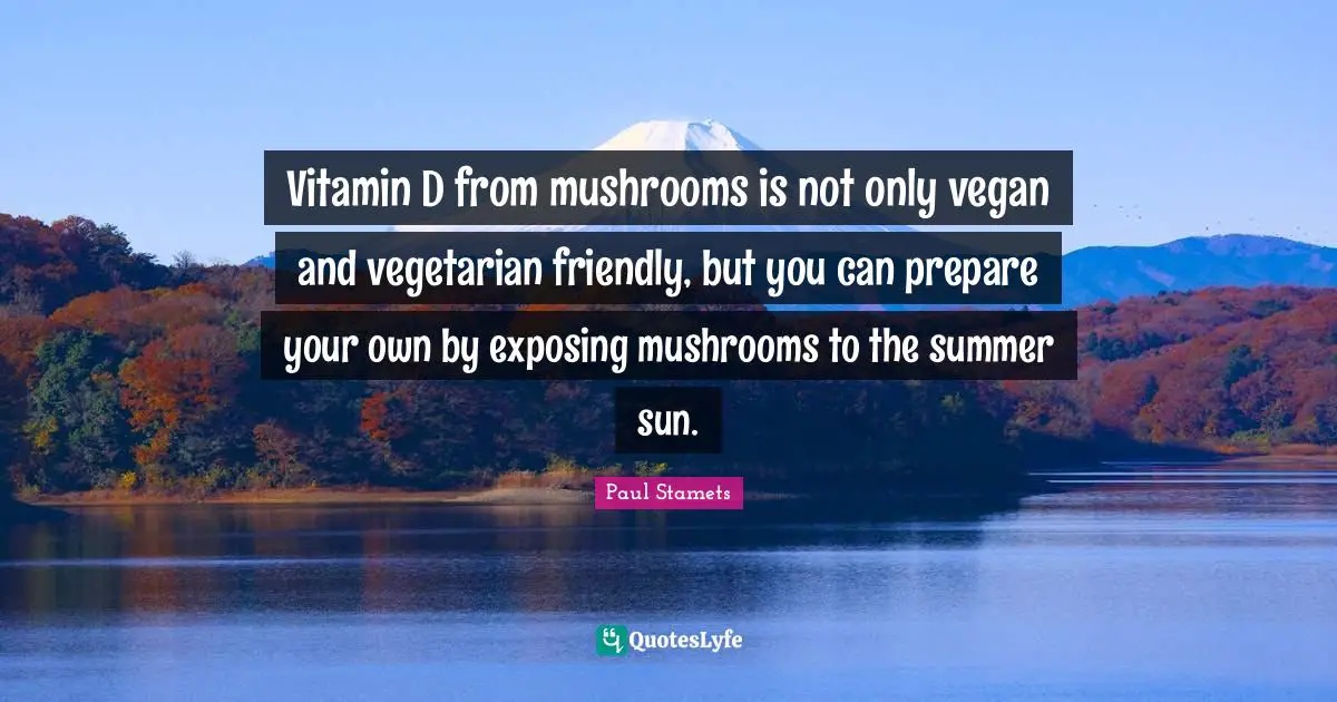 Vitamin D from mushrooms is not only vegan and vegetarian friendly, but you can prepare your own by exposing mushrooms to the summer sun.