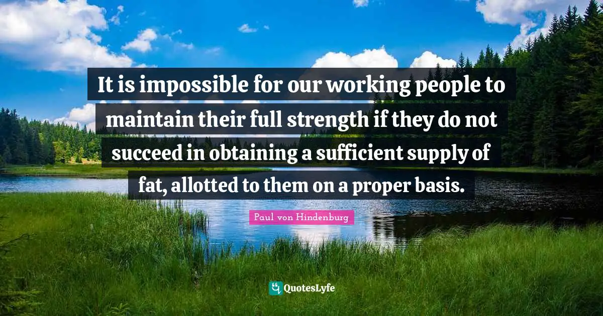 Obtaining Quotes: "It is impossible for our working people to maintain their full strength if they do not succeed in obtaining a sufficient supply of fat, allotted to them on a proper basis."