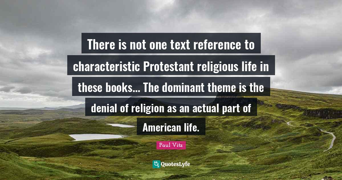 There is not one text reference to characteristic Protestant religious