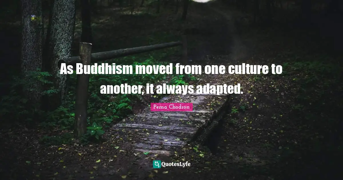 As Buddhism moved from one culture to another, it always adapted.