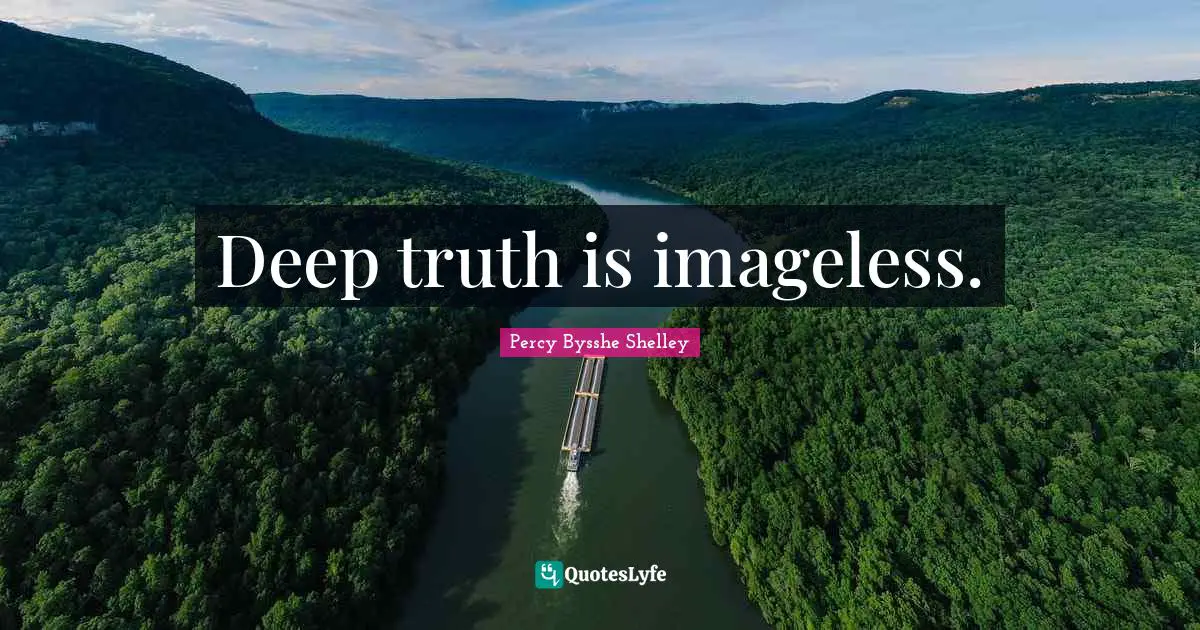 Deep truth is imageless.