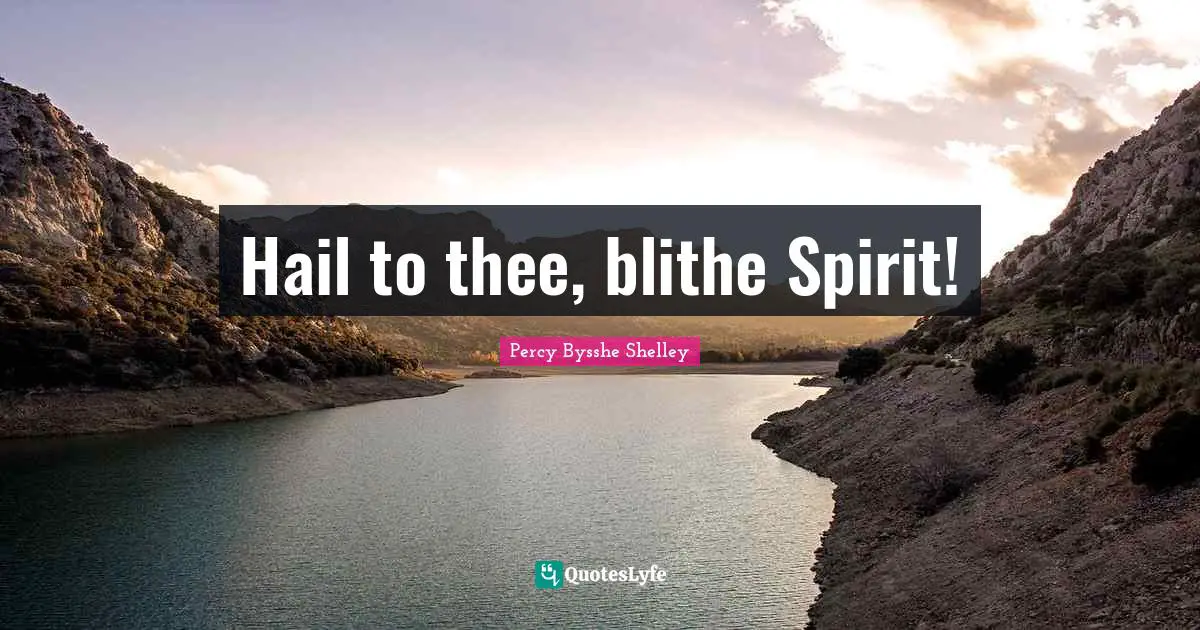 Hail to thee, blithe Spirit!
