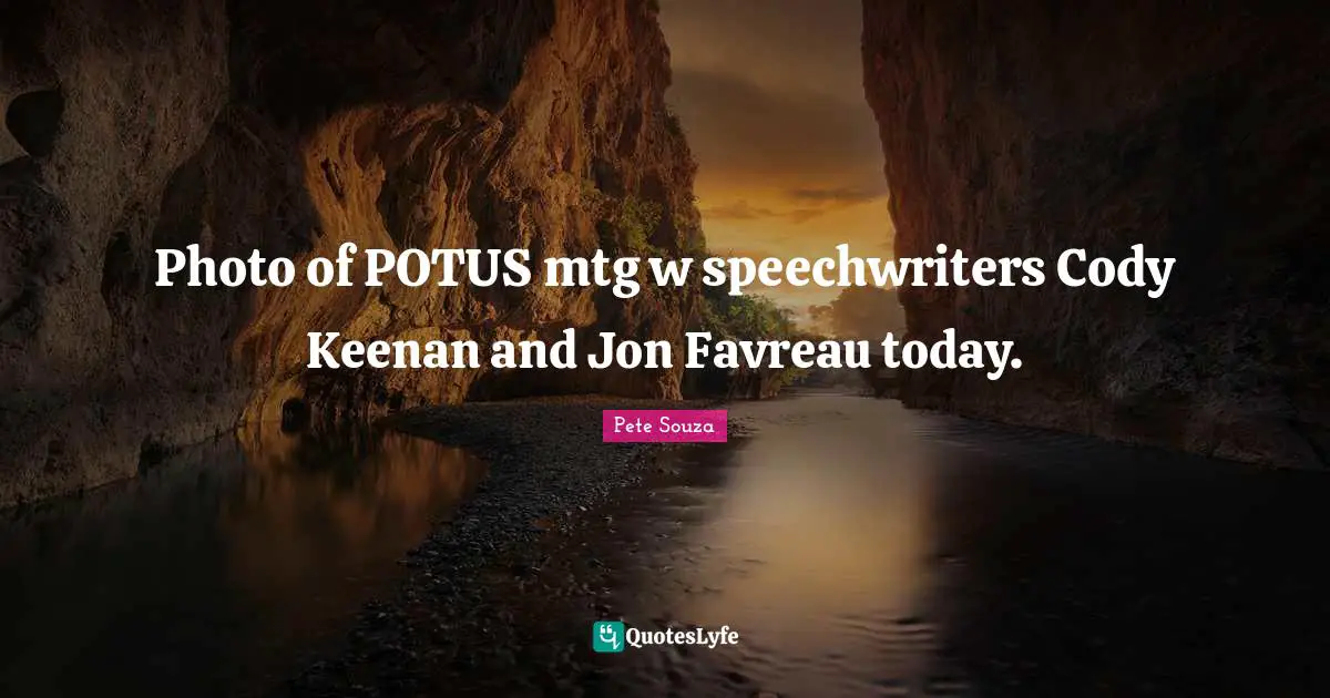 Photo of POTUS mtg w speechwriters Cody Keenan and Jon Favreau today.