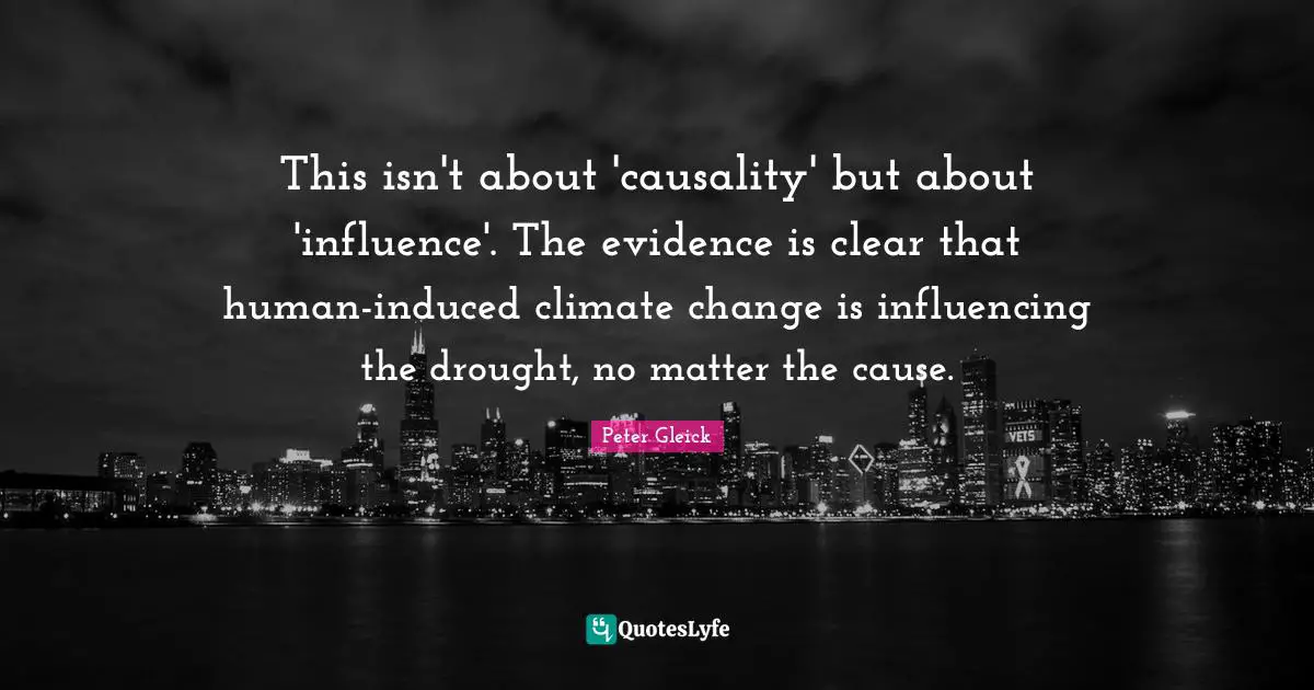 This isn't about 'causality' but about 'influence'. The evidence is clear that human-induced climate change is influencing the drought, no matter the cause.
