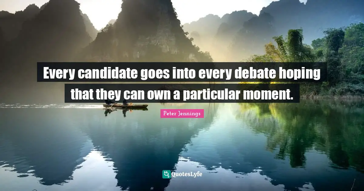 Every candidate goes into every debate hoping that they can own a particular moment.