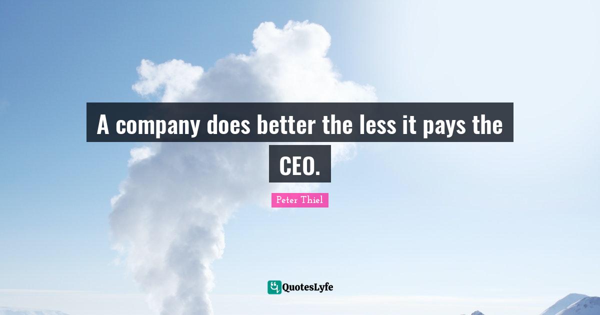 A company does better the less it pays the CEO.