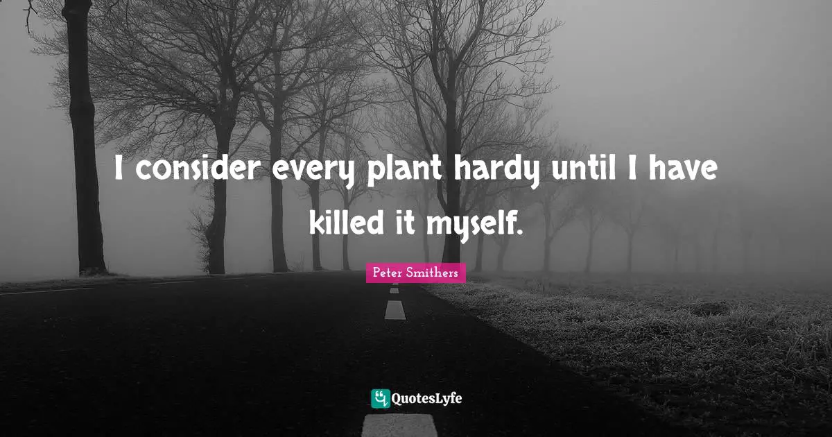 I consider every plant hardy until I have killed it myself.