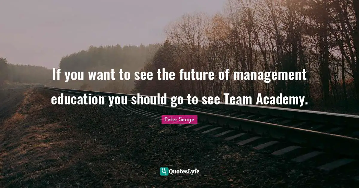 If you want to see the future of management education you should go to see Team Academy.