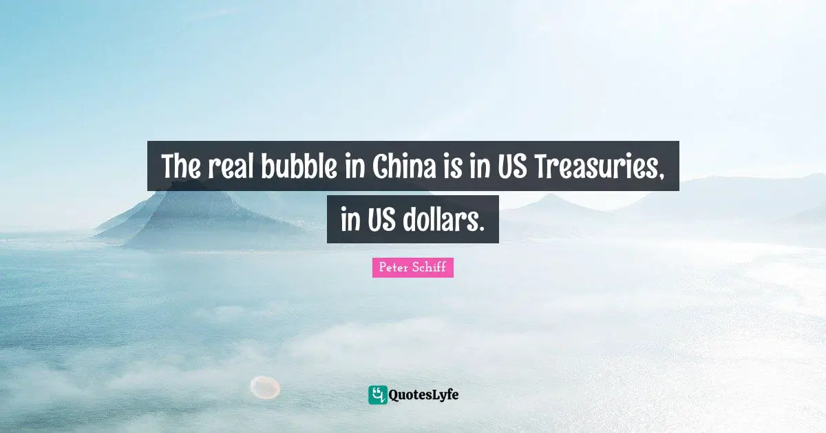 The real bubble in China is in US Treasuries, in US dollars.
