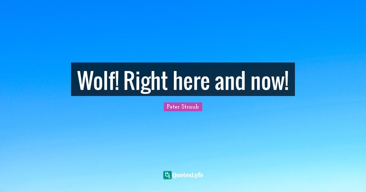 Wolf! Right here and now!