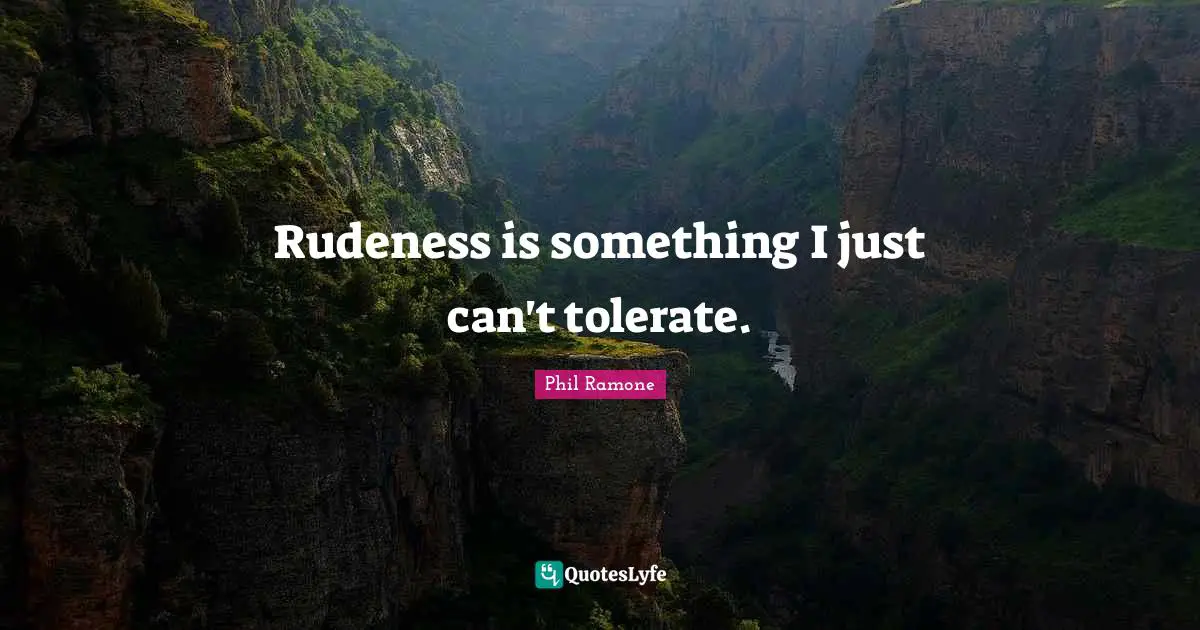 Phil Ramone Quotes: "Rudeness is something I just can't tolerate."