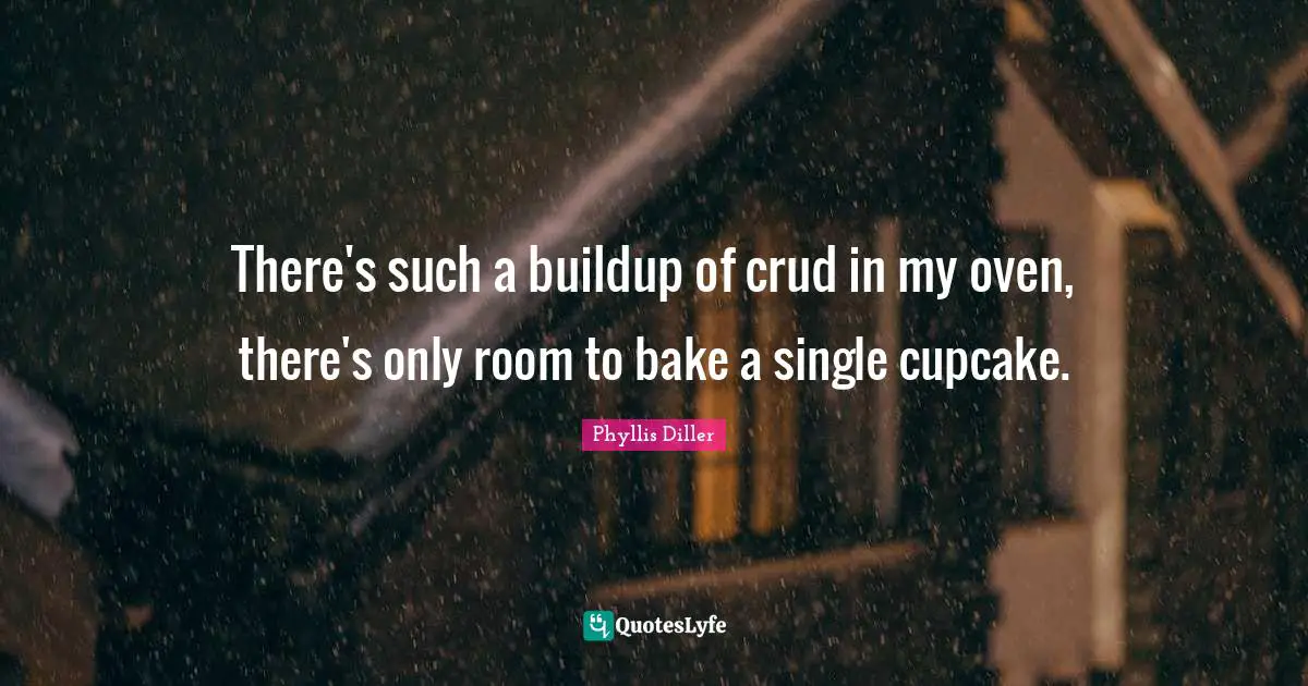 There's such a buildup of crud in my oven, there's only room to bake a single cupcake.