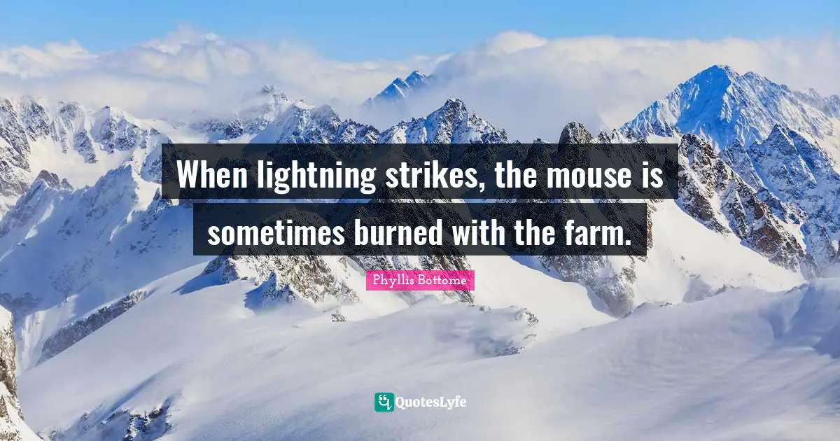 When lightning strikes, the mouse is sometimes burned with the farm.