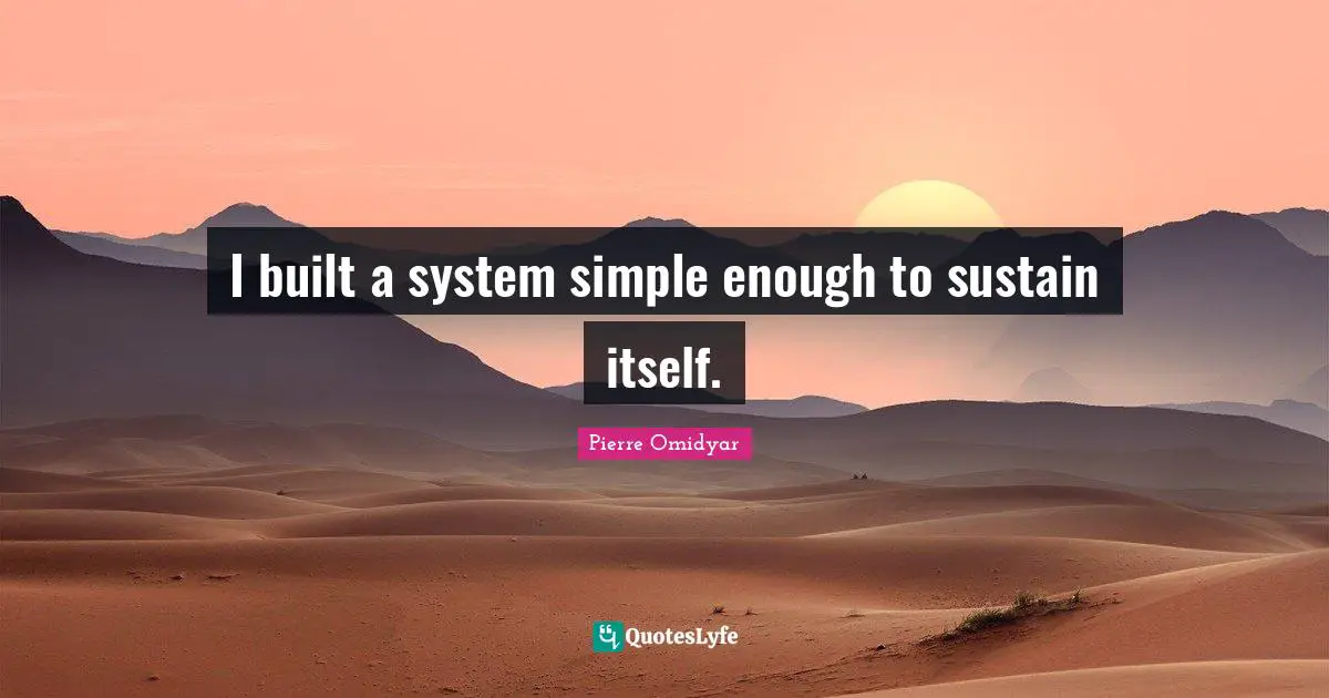 I built a system simple enough to sustain itself.