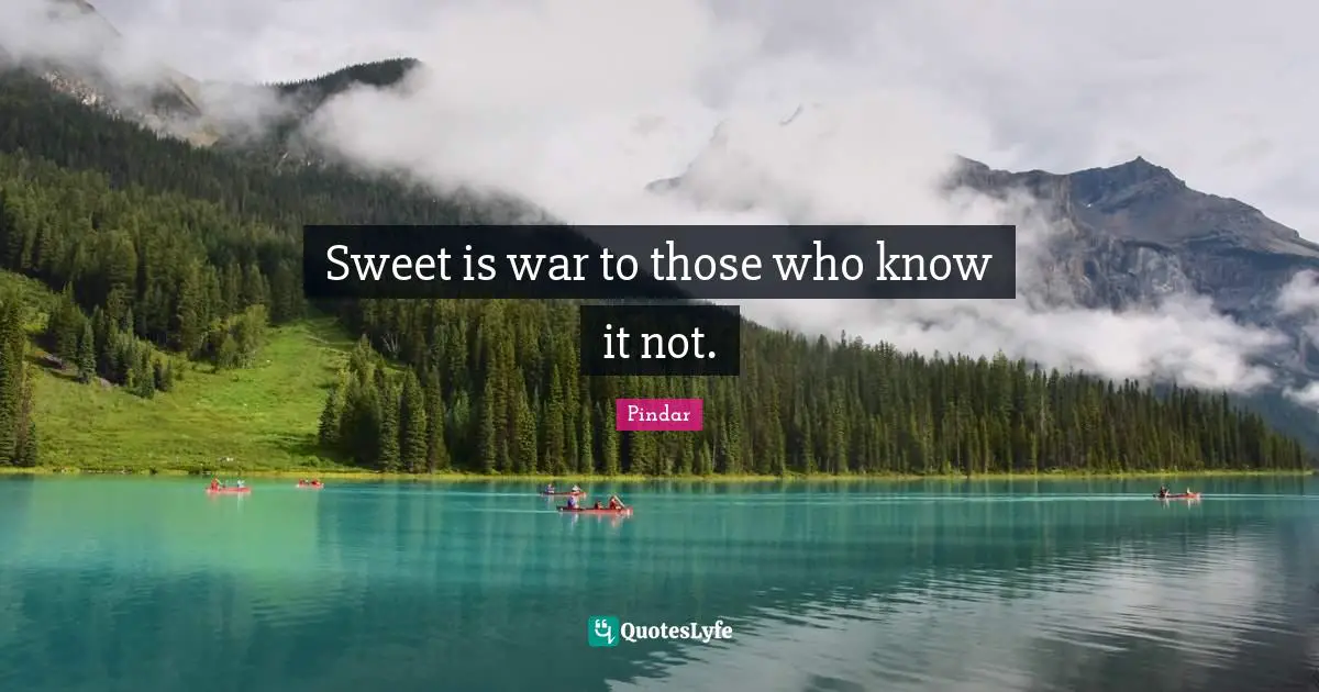 Sweet is war to those who know it not.