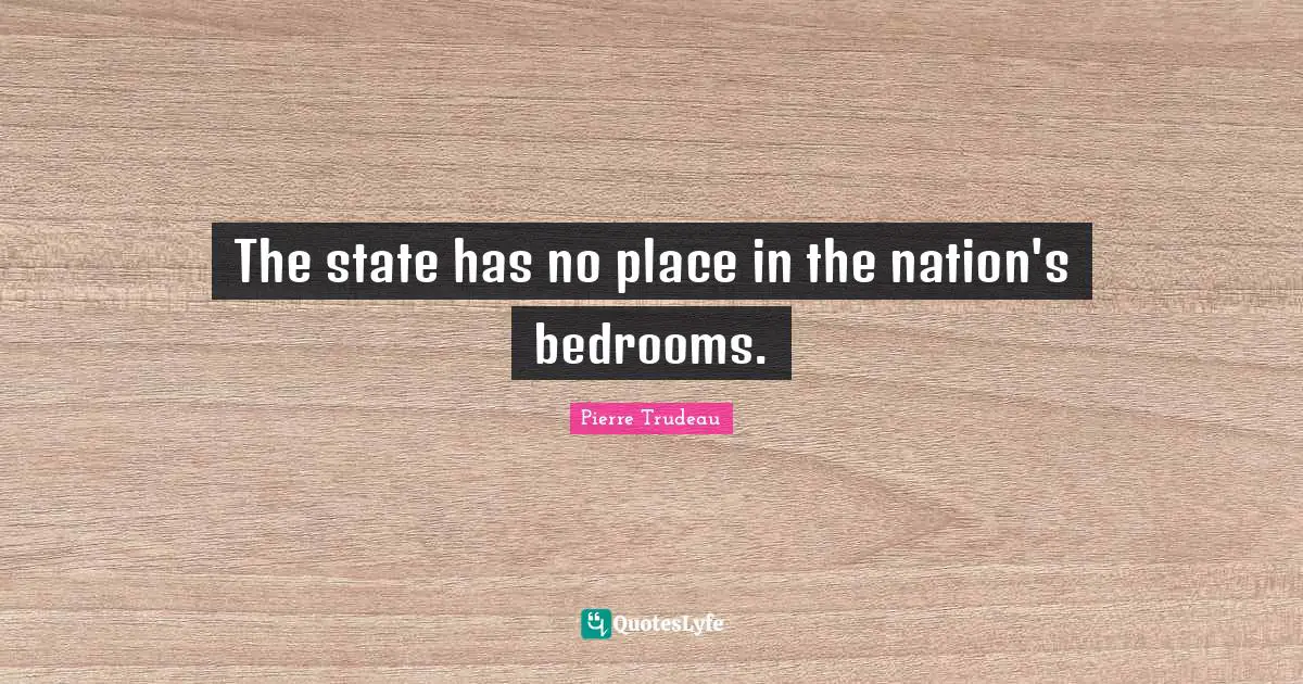 The state has no place in the nation's bedrooms.