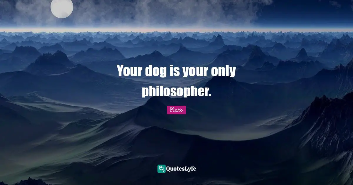 Your dog is your only philosopher.