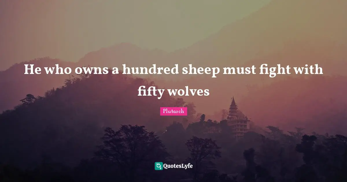 He who owns a hundred sheep must fight with fifty wolves