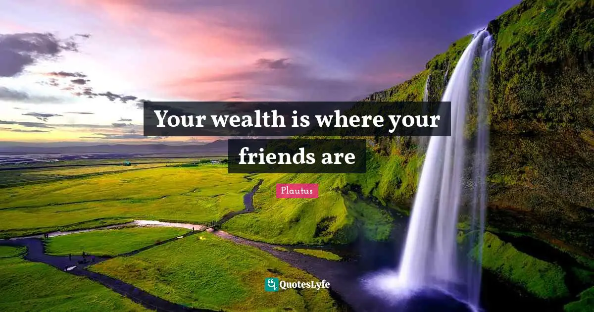 Your wealth is where your friends are