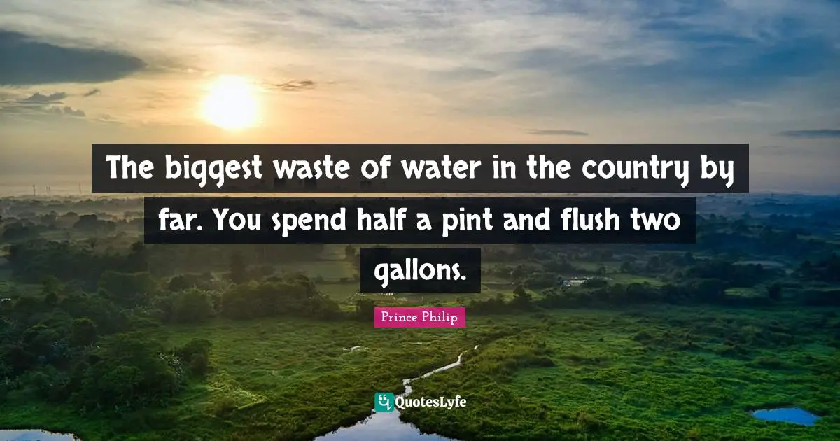 The biggest waste of water in the country by far. You spend half a pint and flush two gallons.