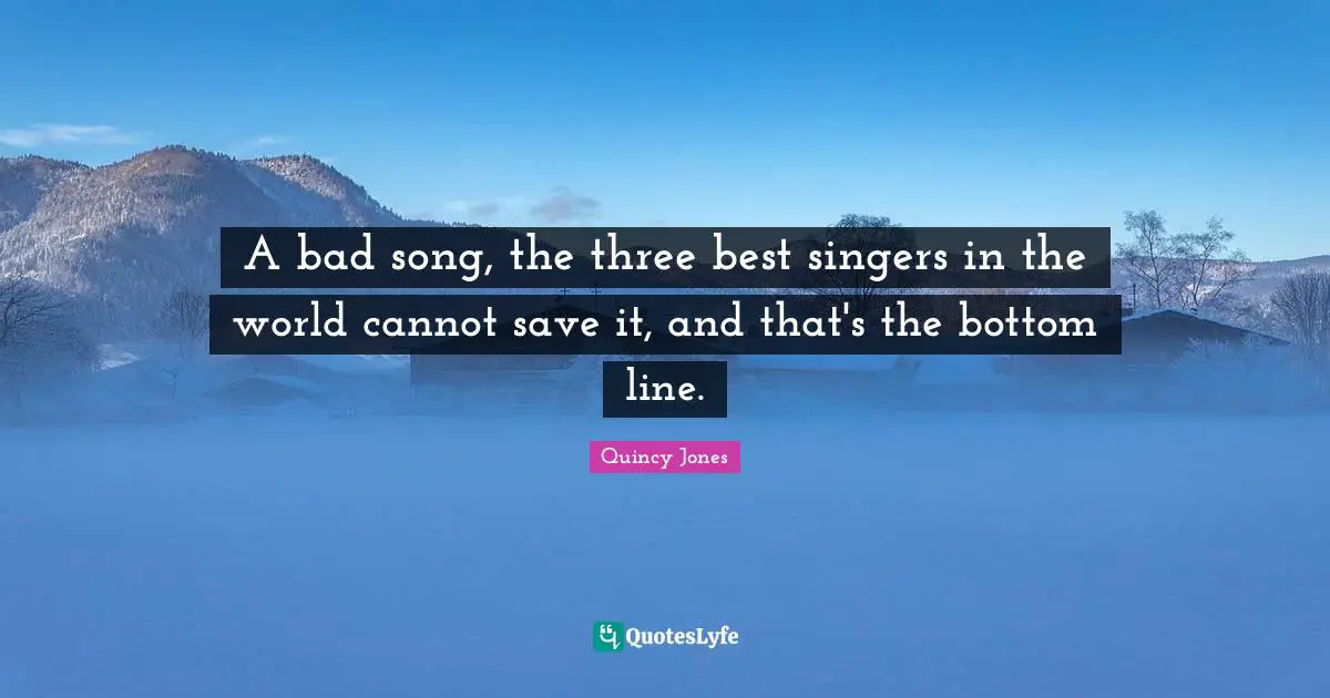 A bad song, the three best singers in the world cannot save it, and that's the bottom line.