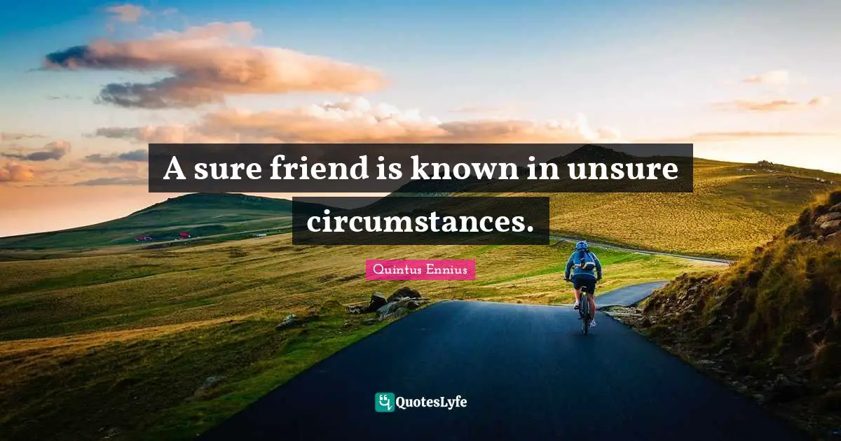 A sure friend is known in unsure circumstances.