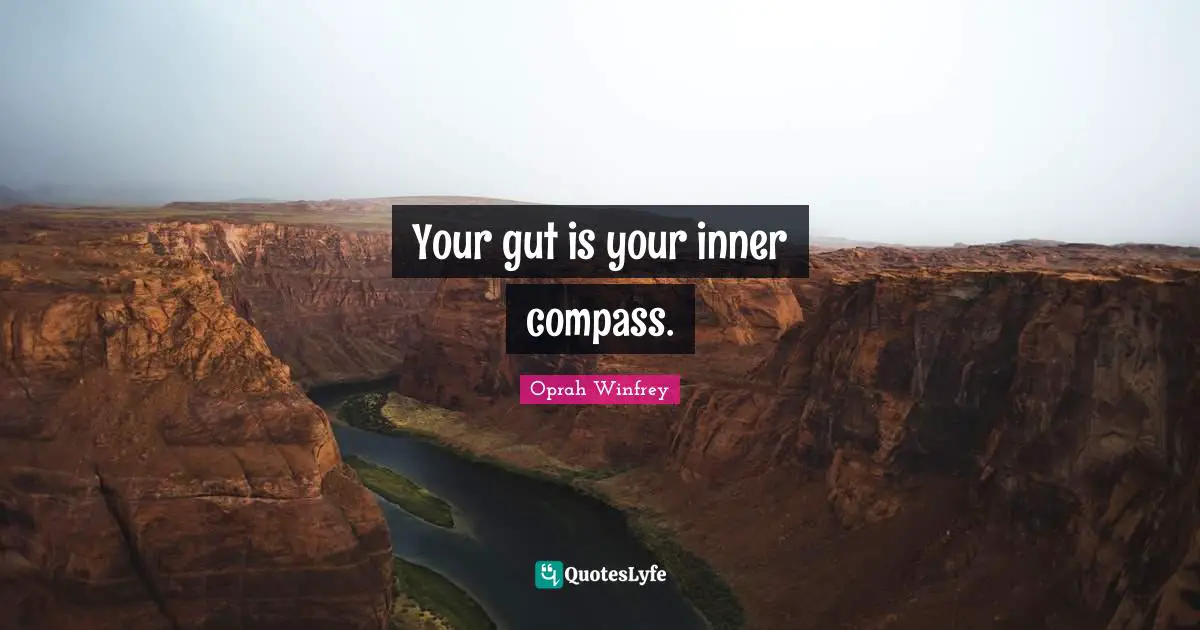 Your gut is your inner compass.
