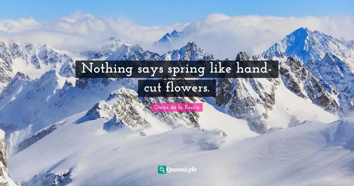 Nothing says spring like hand-cut flowers.