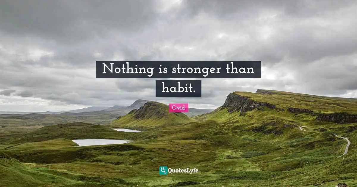 Deep Thought Quotes: "Nothing is stronger than habit."