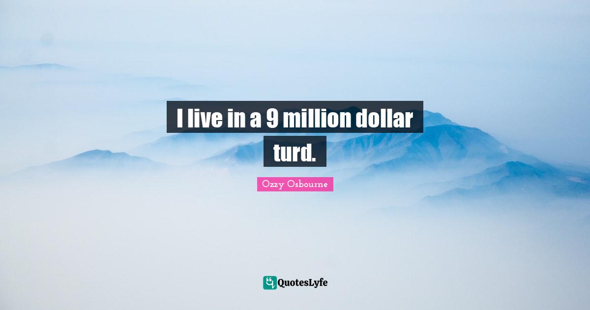 I live in a 9 million dollar turd.