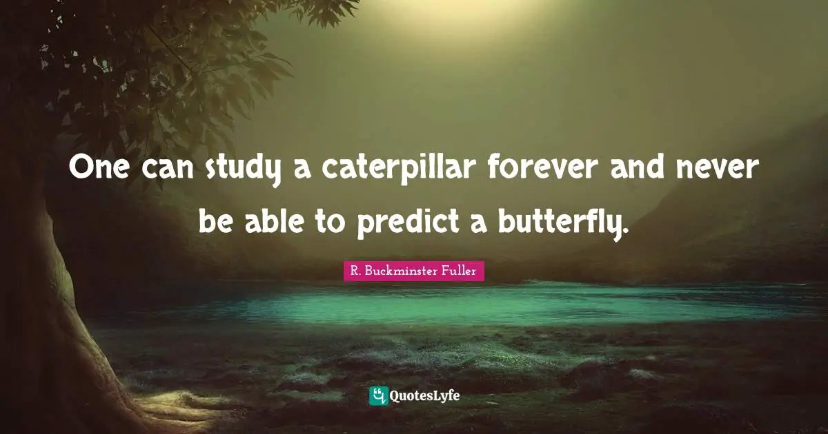 One can study a caterpillar forever and never be able to predict a butterfly.