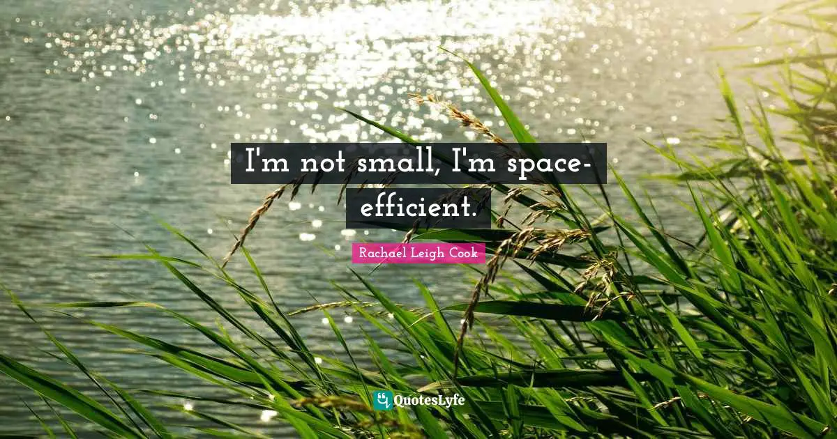 I'm not small, I'm space-efficient.