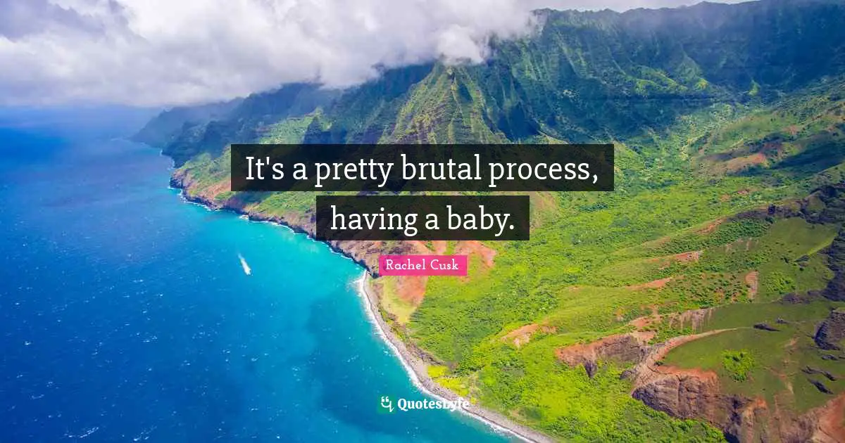 Having A Baby Quotes: "It's a pretty brutal process, having a baby."