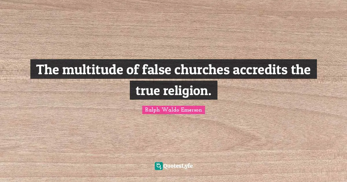 True Religion Quotes: "The multitude of false churches accredits the true religion."
